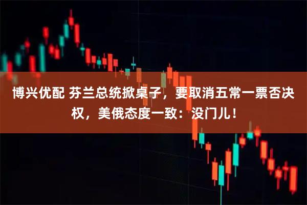 博兴优配 芬兰总统掀桌子，要取消五常一票否决权，美俄态度一致：没门儿！