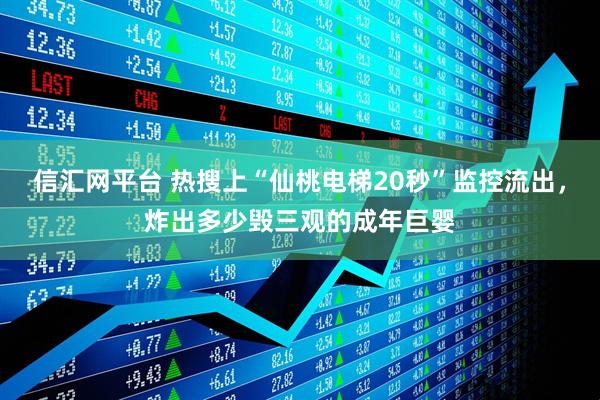 信汇网平台 热搜上“仙桃电梯20秒”监控流出，炸出多少毁三观的成年巨婴
